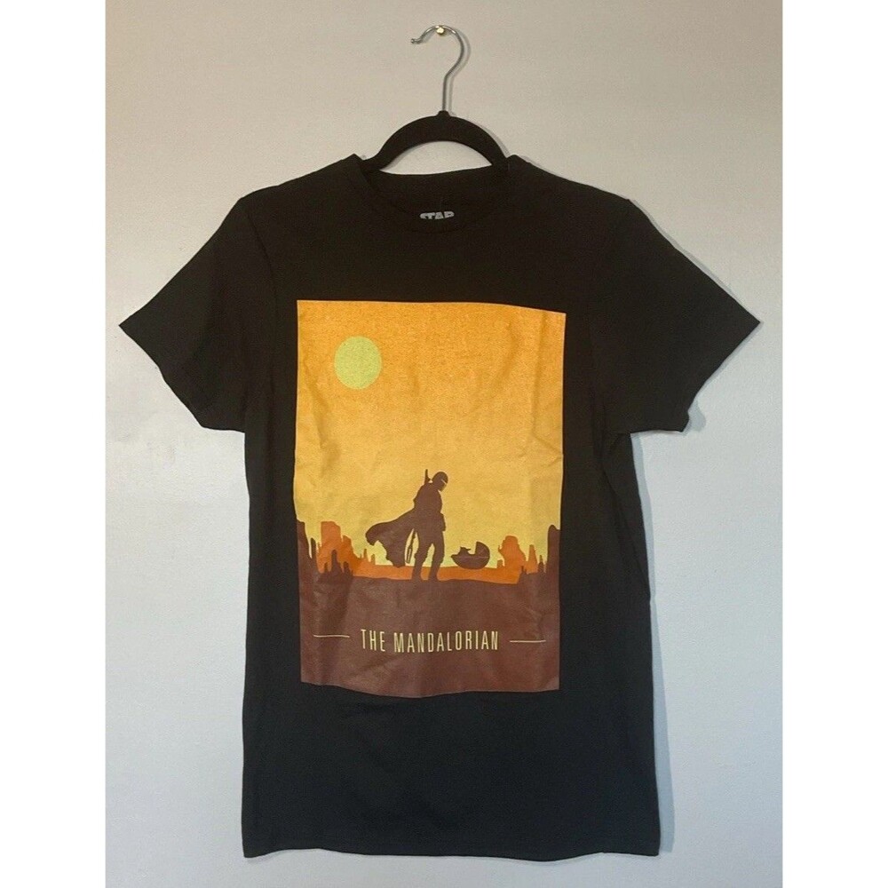 Star Wars The Mandalorian Sunset Poster T-Shirt Size S
